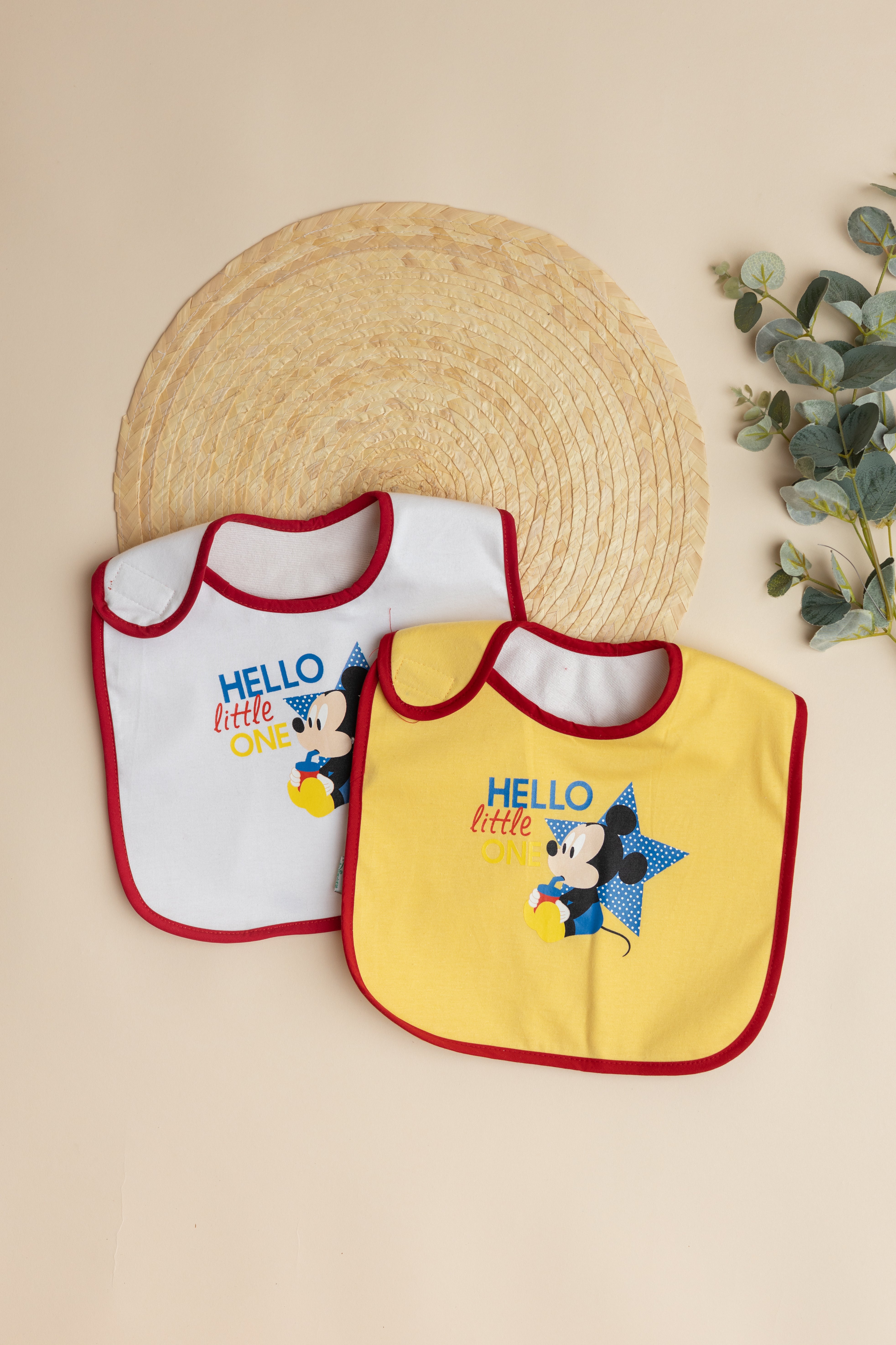 Mickey Hello Little One Bibs