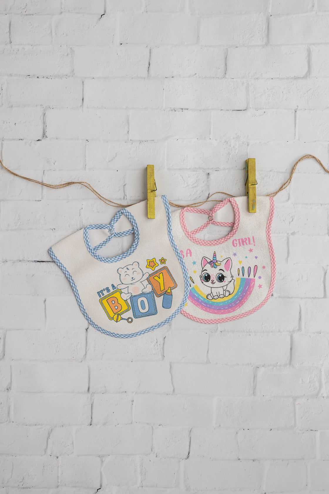 Bear & Unicorn Bibs