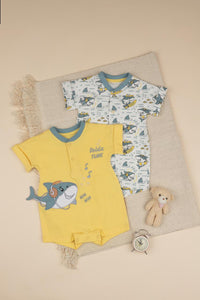 Sunny & Splash Shark Rompers