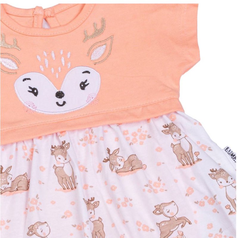 Deer dress with bottom snaps